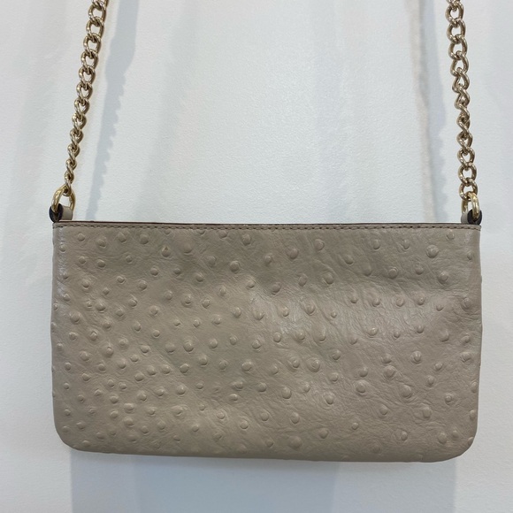 Kate Spade New York Presley Charm City Ostrich Crossbody Leather Bag, beige/nude - Picture 6 of 9
